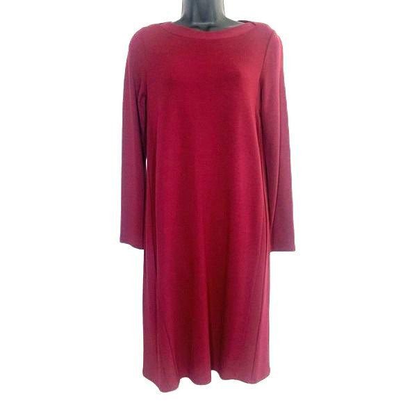 J. JILL WEAREVER COLLECTION Shift Ribbed Long Sleeve Dress Bordeaux Size… - Picture 4 of 12